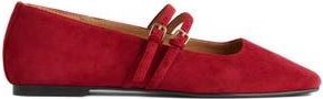 Madewell Greta Double Strap Mary Jane Flat in Wild Cranberry at Nordstrom Rack, Size 6.5