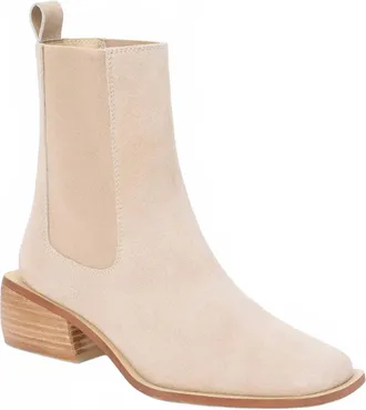 Matisse Footwear Womens Effie Square-Toe Chelsea Boot In Beige