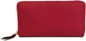 Gucci Pre-owned 410102 Lange Portemonnee (bi-fold) - Heren - Vintage Accessoires - Rood - ONE Size - Leer - Vintage