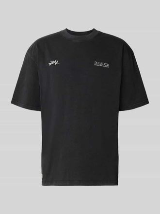 Pegador Oversized T-Shirt mit Label-Print Modell Trofa in Anthrazit, Gr&ouml;&szlig;e XXL