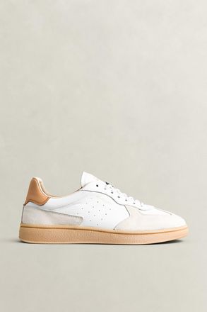 GANT Men Cuzmo Leather Suede Sneakers (41) WHITE