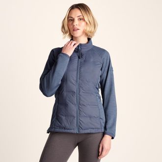 TOG24 Arna Womens Lightweight Insulated Hybrid Jacket - Smokey Blue - Size 10 UK