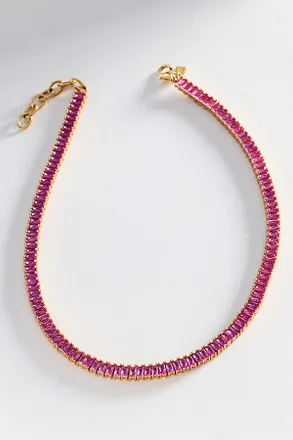 Crystal Haze Baguette Necklace
