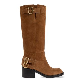 Chlo&eacute; Schoenen, Dames, Bruin, 38 1/2 EU, Leer, Dakota Hoge Laarzen