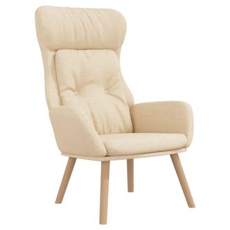 vidaXL Sill&oacute;n De Relax De Tela Color Crema Vidaxl