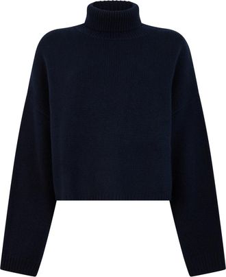 Lisa Yang Truien & Vesten, Dames, Blauw, S, Kasjmier, Cashmere Turtleneck Sweater