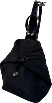 Loewe Pre-owned Backpacks, female, Black, Size: ONE SIZE Pre-owned Leather Crossbody Bag
