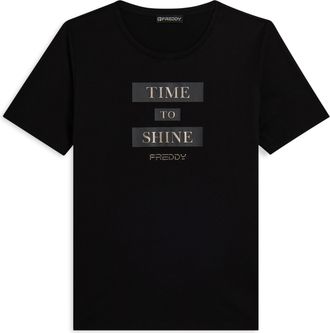 Freddy T-shirt da donna con grafica e slogan motivazionale