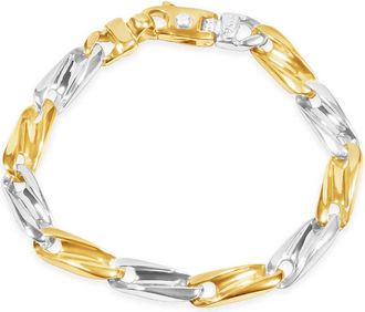 Pompeii3 Mens Link 14k Gold (36gram) or Platinum (59gram) 8.5mm Bracelet 8.5