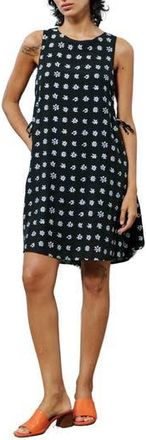 FRNCH Annwen Floral Print Sleeveless A-Line Dress in Noir at Nordstrom Rack, Size X-Small