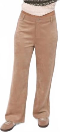Sadie & Sage Tuscany Faux Suede Pants In Taupe