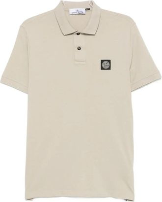 Stone Island Pique Polo Shirt - Heren - Polos - Groen - S - Katoen - Tops