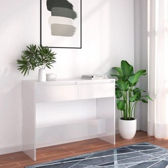 vidaXL Vidaxl - Mesa Consola Madera De Ingenier&iacute;a Blanca 100x35x76,5 Cm