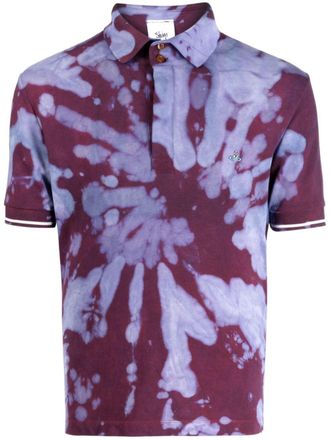 Stain Shade Polo con fantasia tie-dye - Viola