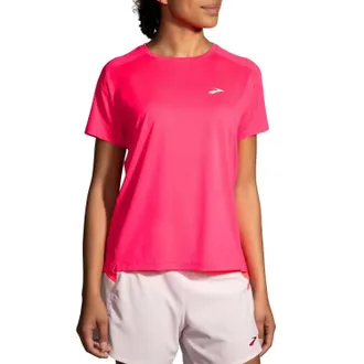 Brooks Womens Sprint Free Short Sleeve 2.0 Shirt In Hyper Pink
