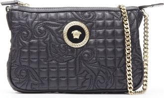 Versace Vanitas Black Baroque Crossbody Bag