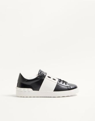 Valentino Garavani Sneaker Open In Vitello Uomo NERO/BIANCO 40.5