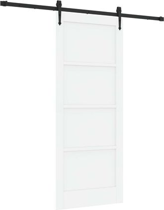 vidaXL Puerta Corredera Orkdal 83 X 202 Cm Madera De Pino Maciza Vidaxl