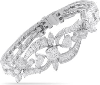 Luxury Bazaar Vintage Platinum 8.93ct Diamond Bracelet MF03-100926