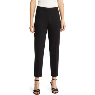BOSS Tilunara Slim Fit Ponte Knit Pants in Blk at Nordstrom Rack, Size 10