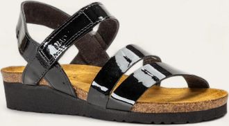 Naot Womens Kayla Sandal In Black Patent Leather