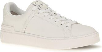 Balmain Womens White Calf Leather Bos Taurus Athletic Sneakers