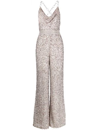 Alice & Olivia Jumpsuit met col - Grijs