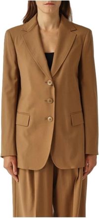 Max Mara Jassen, Dames, Bruin, XS, Wol, Nice Blazer