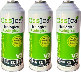 OEM Pack 3 Envases Sumgas Refrigerante Ecol&oacute;gico Org&aacute;nico Sustituto R22 R410a R32 R407c Gas No Fluorado De Alta Eficiencia