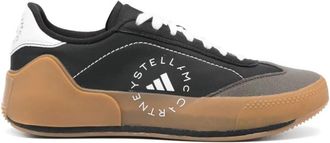 adidas by Stella McCartney Zwarte Zijde & Nylon Sneakers - Dames - Fitnessschoenen - Zwart - 37 1/2 EU - Nylon - Fitness