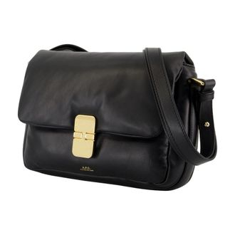 A.P.C. Womens Grace Crossbody Bag Black Cowhide
