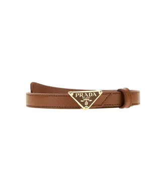 Prada Brown Logo Belt