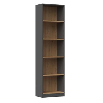 Topeshop Topeshop - kaffi - Scandinavian style bookcase - 50x30x181 - 5 shelves - Bookcase