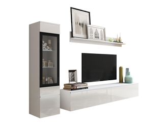 Mirjan24 Conjunto De Sal&oacute;n Mirfivo 100, Blanco + Blanco Brillante