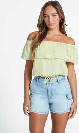 Guess Belize Off-Shoulder Crop Top