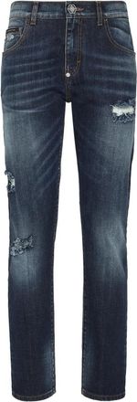 Philipp Plein Denim Broek Ex Boyfriend Fit - Dames - Loose Fit Jeans - Blauw - W28 - Denim - Jeans