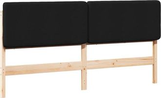 vidaXL Cabecero Tapizado Marr&oacute;n Y Negro 180 Cm Madera De Pino Macizo Vidaxl