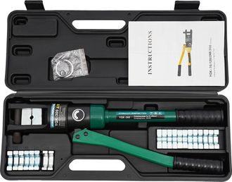 OEM Herramienta De Crimpado Hidr&aacute;ulica Manual, Fuerza De Crimpado De 120 Kn, Vers&aacute;til Con 11 Matrices, Color Verde