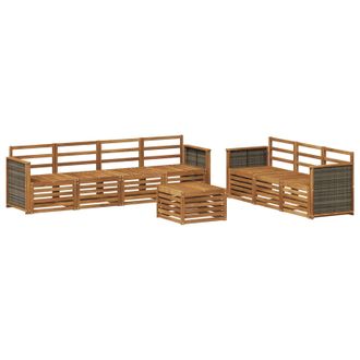 vidaXL Juegos De Sof&aacute;s 8 Pcs Madera De Acacia S&oacute;lida Vidaxl