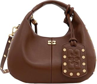 Ganni Bolso Mini Hobo - Bags - Mujer - Marr&oacute;n - ONE SIZE