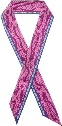 Jimmy Choo London Logo Silk Scarf