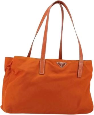 Prada Pre-owned Tote Bags, female, Orange, Size: ONE SIZE Pre-owned Vintage tote