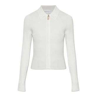 Victoria Beckham Cardigans, female, White, Size: XS Zip-up Cardigan