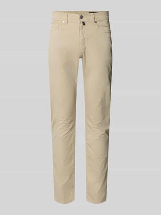 Pierre Cardin Tapered Fit Hose mit Eingrifftaschen Modell Lyon in Beige, Gr&ouml;&szlig;e 31/32