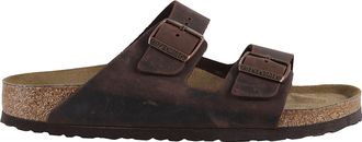 Birkenstock Dark Brown Arizona SFB Oiled Nubuck Leather Sandals