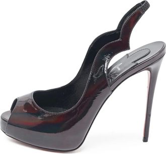 Christian Louboutin Sandali Hot Chick slingback con punta aperta 115mm - Nero
