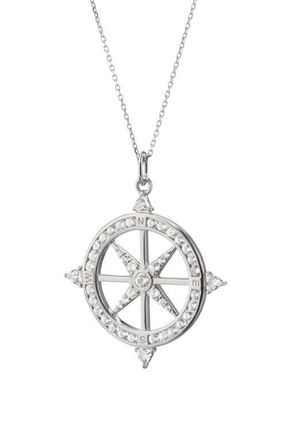 Monica Rich Kosann Adventure Compass Pendant Necklace in Silver at Nordstrom, Size 18