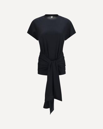 Toteme Draped-waist jersey T-shirt Female S