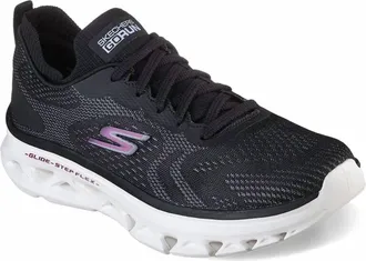 Skechers Womens Go Run Glide Step Flex Shoe In Black/white