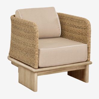 Sklum Sklum - Sill&oacute;n De Jard&iacute;n En Rat&aacute;n Y Madera De Acacia Famara